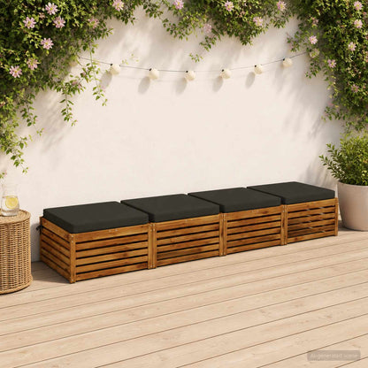 4-Piece Seat Cushions SOEST 4 pcs 100% Polyester Anthracite