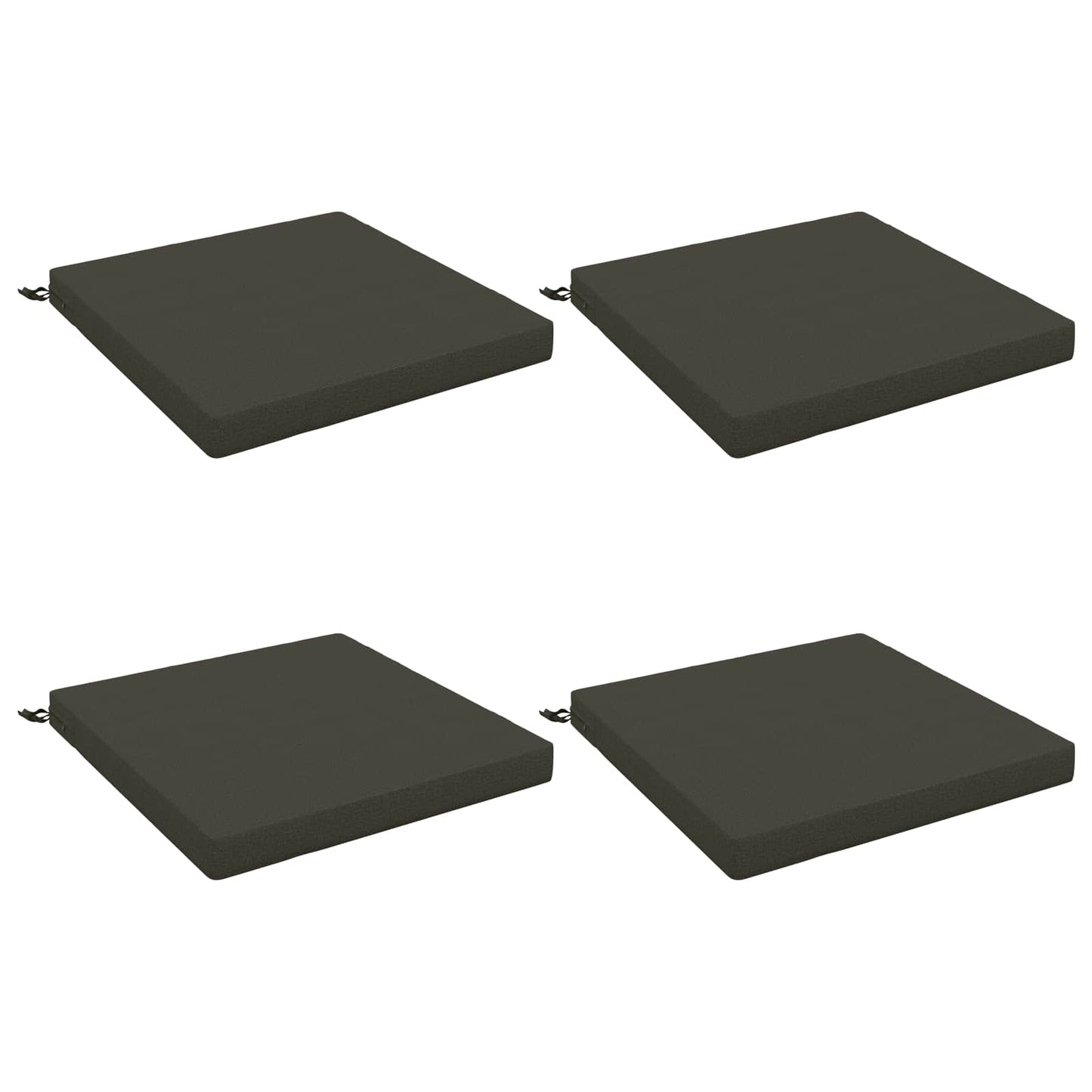 4-Piece Seat Cushions SOEST 4 pcs 100% Polyester Anthracite
