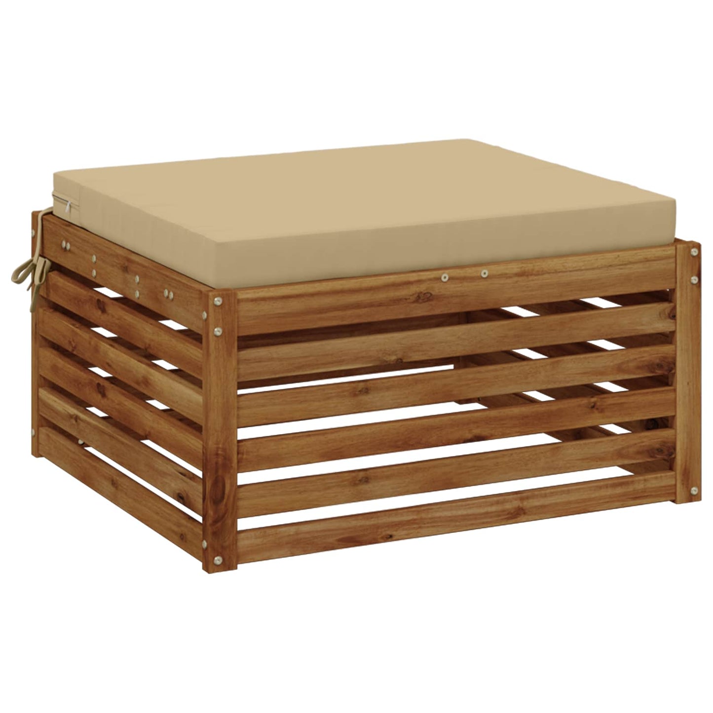 1-Piece Seat Cushion SOEST 100% Polyester Beige 70 x 70 x 7 cm