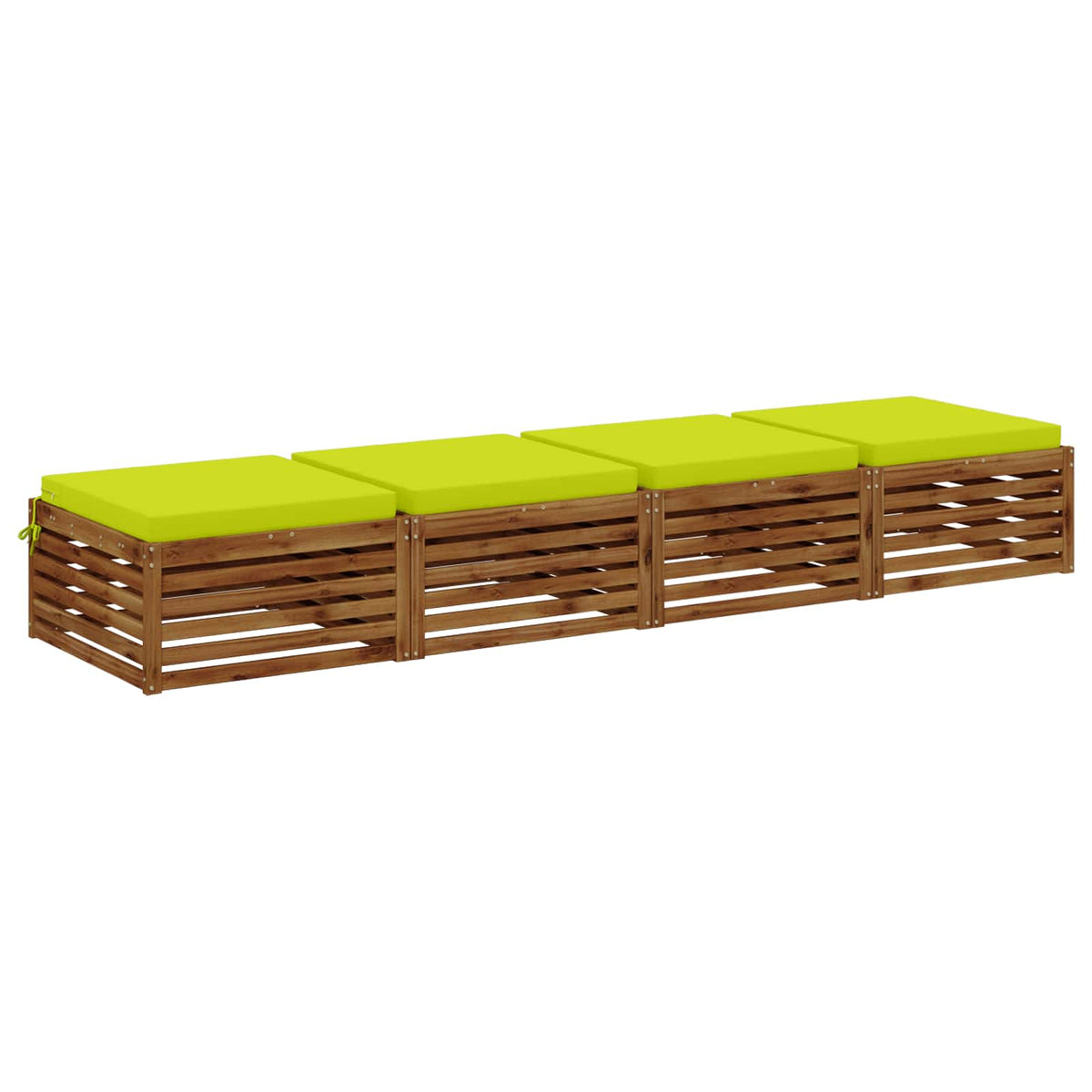 4-Piece Seat Cushions SOEST 4 pcs 100% Polyester Bright Green