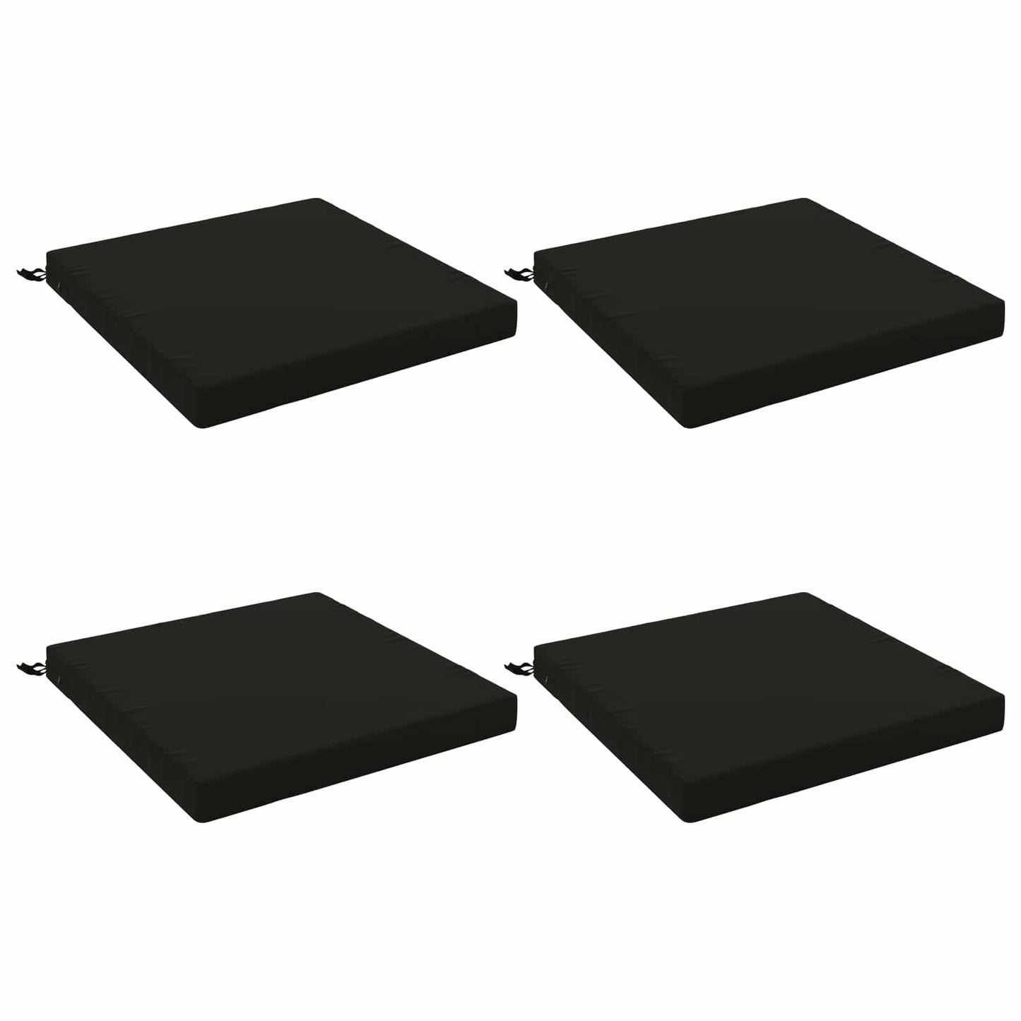 4-Piece Seat Cushions SOEST 4 pcs 100% Polyester Black