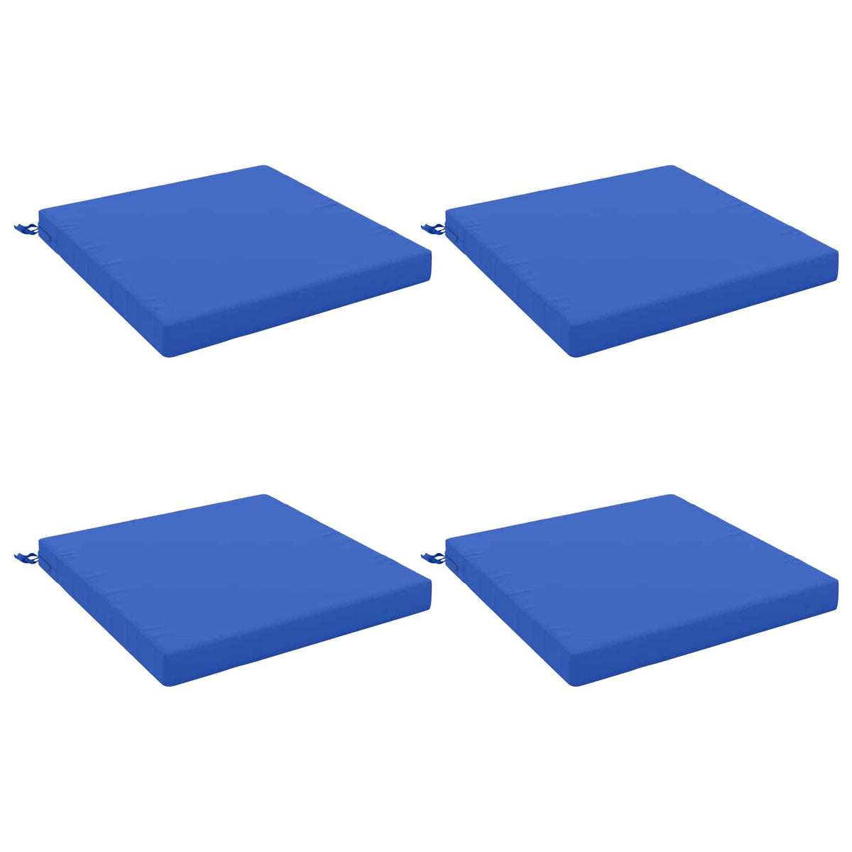4-Piece Seat Cushions SOEST 4 pcs 100% Polyester Royal Blue