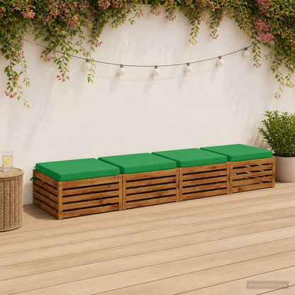 4-Piece Seat Cushions SOEST 4 pcs 100% Polyester Green