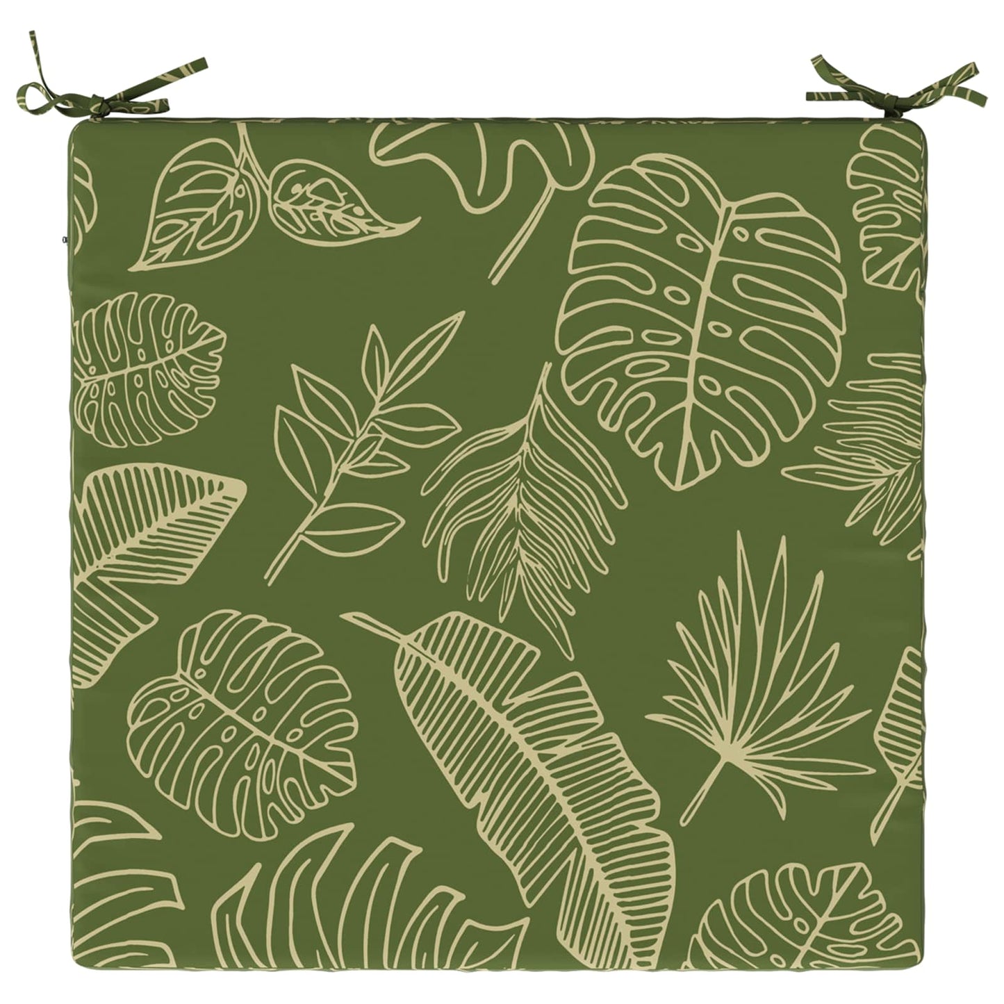 1-Piece Seat Cushion SOEST 100% Polyester Leaf Design