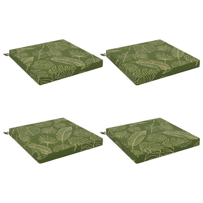 4-Piece Seat Cushions SOEST 4 pcs 100% Polyester Leaf Design