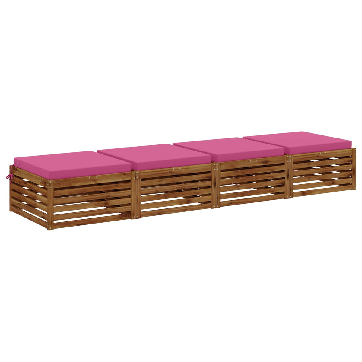 4-Piece Seat Cushions SOEST 4 pcs 100% Polyester Pink