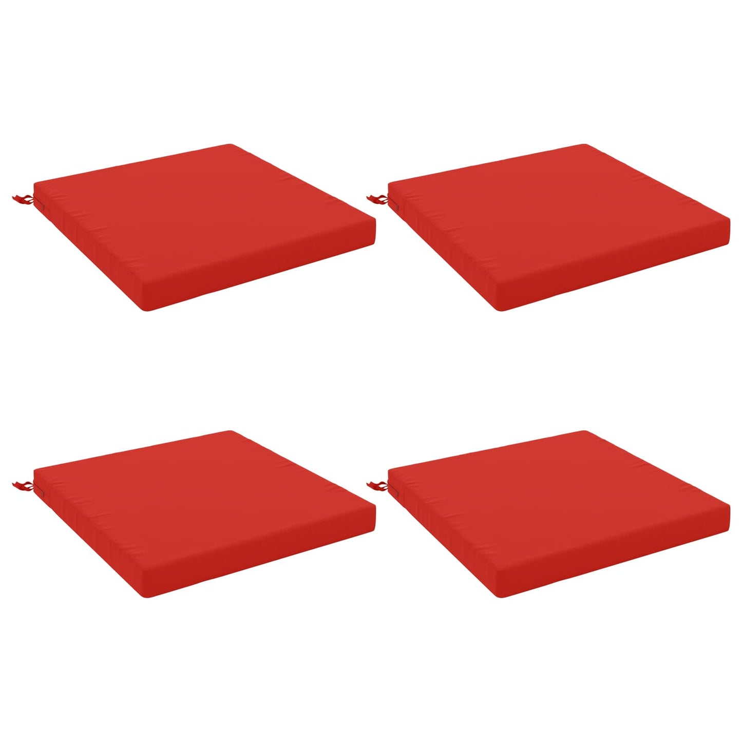 4-Piece Seat Cushions SOEST 4 pcs 100% Polyester Red