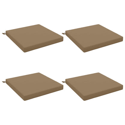4-Piece Seat Cushions SOEST 4 pcs 100% Polyester Taupe