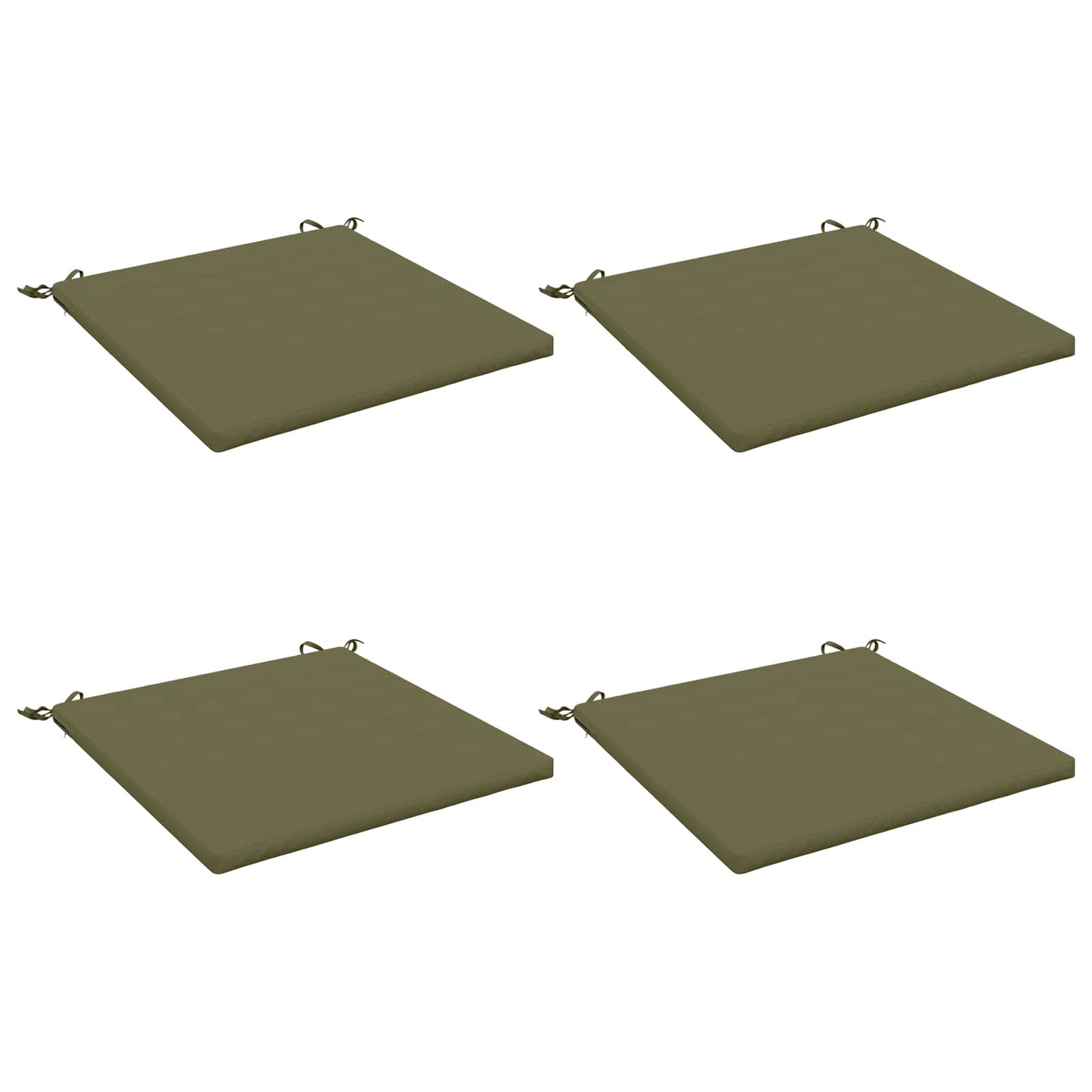 4-Piece Seat Cushions SOEST 4 pcs 100% Polyester Olive Green