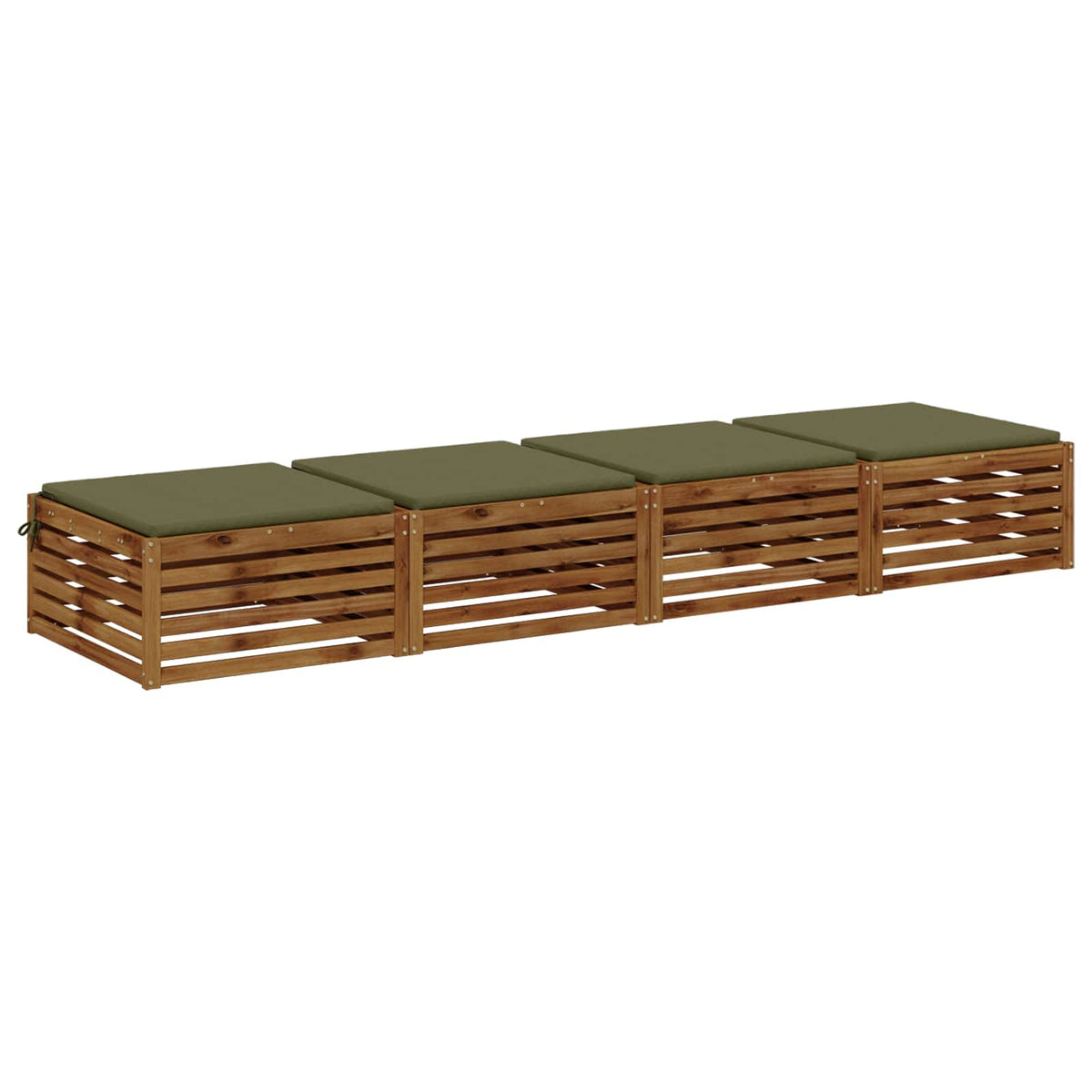 4-Piece Seat Cushions SOEST 4 pcs 100% Polyester Olive Green