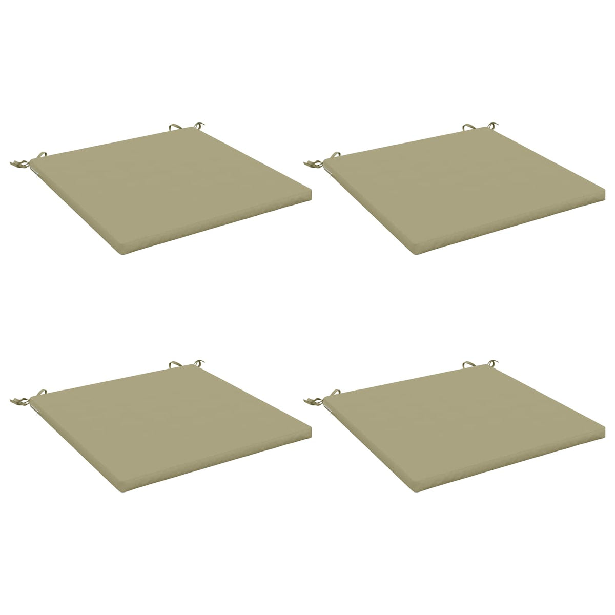 4-Piece Seat Cushions SOEST 4 pcs 100% Polyester Light Green