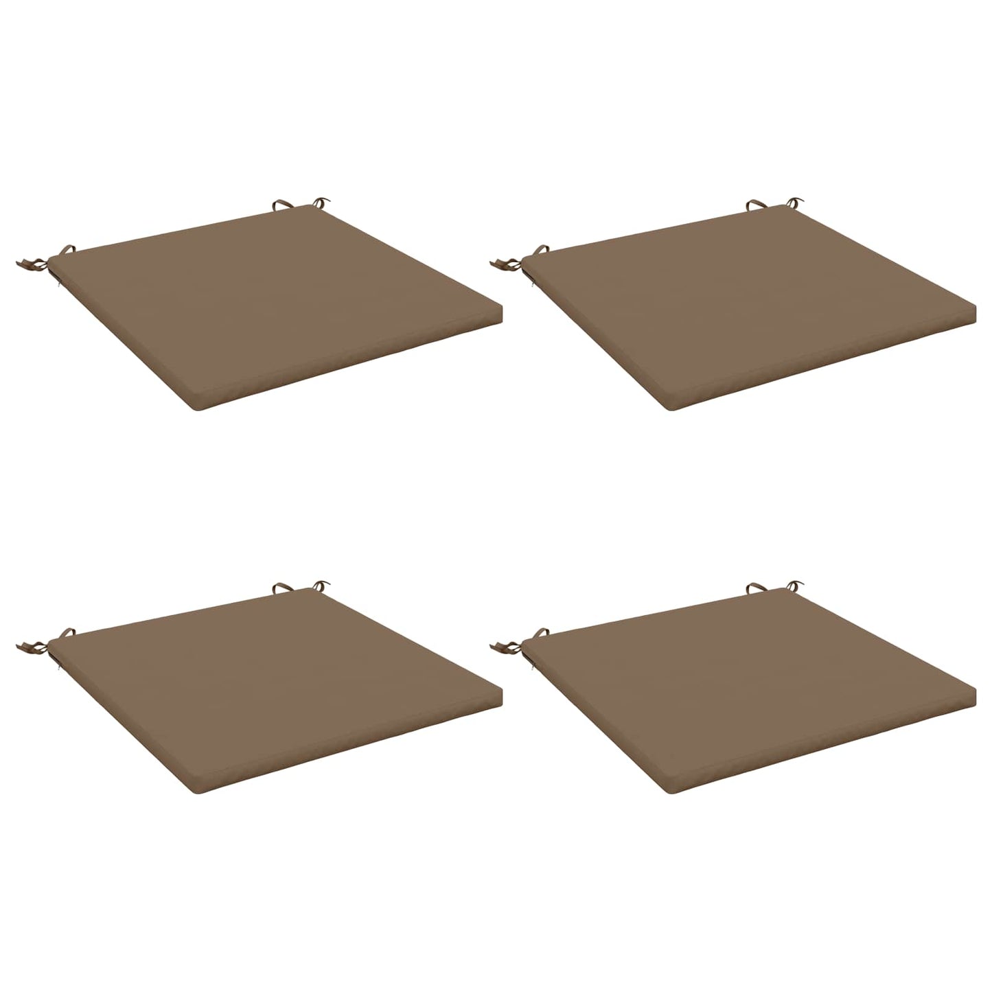 4-Piece Seat Cushions SOEST 4 pcs 100% Polyester Taupe