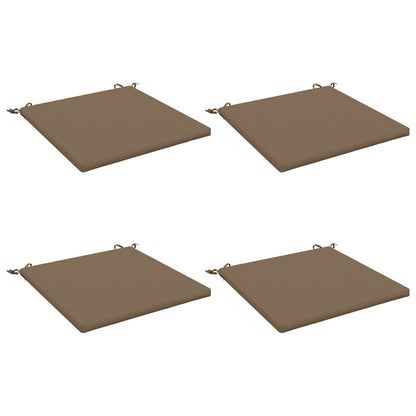 4-Piece Seat Cushions SOEST 4 pcs 100% Polyester Taupe