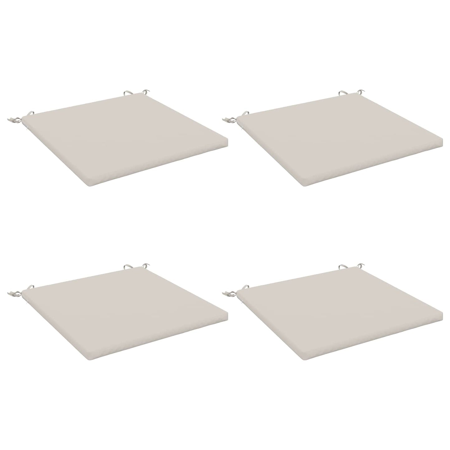 4-Piece Seat Cushions SOEST 4 pcs 100% Polyester White