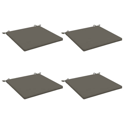 4-Piece Seat Cushions SOEST 4 pcs 100% Polyester Grey