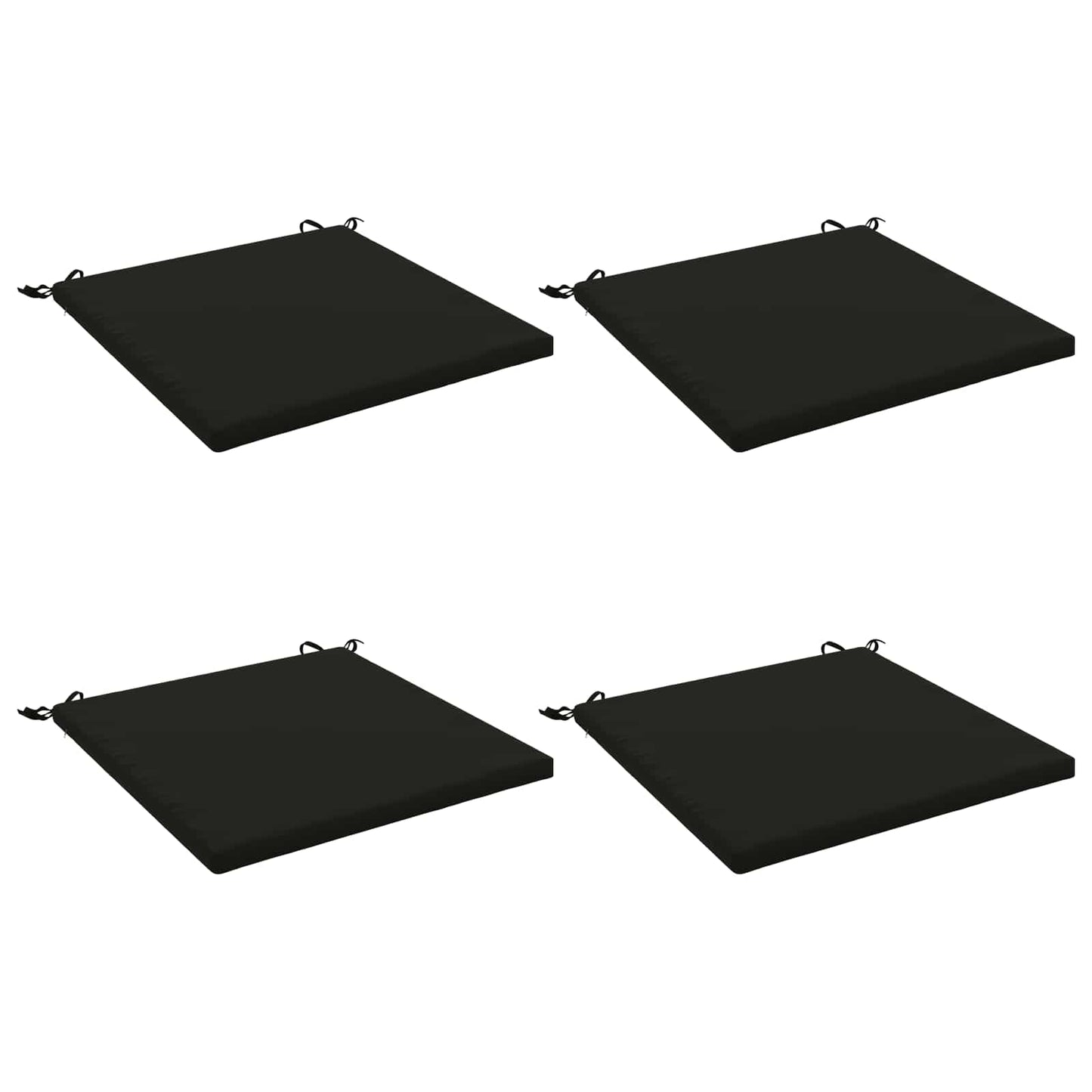 4-Piece Seat Cushions SOEST 4 pcs 100% Polyester Black