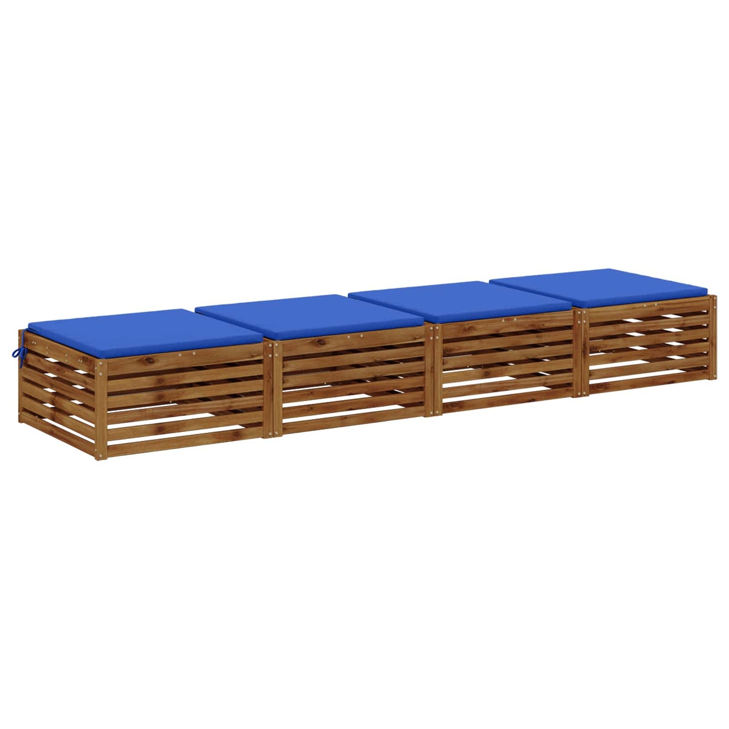 4-Piece Seat Cushions SOEST 4 pcs 100% Polyester Royal Blue