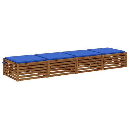 4-Piece Seat Cushions SOEST 4 pcs 100% Polyester Royal Blue