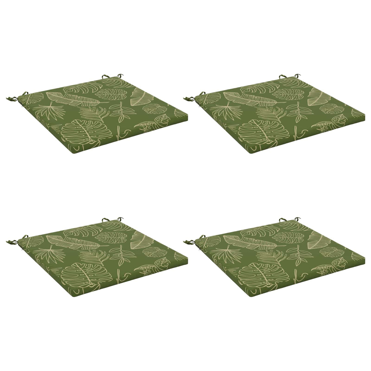4-Piece Seat Cushions SOEST 4 pcs 100% Polyester Leaf Design