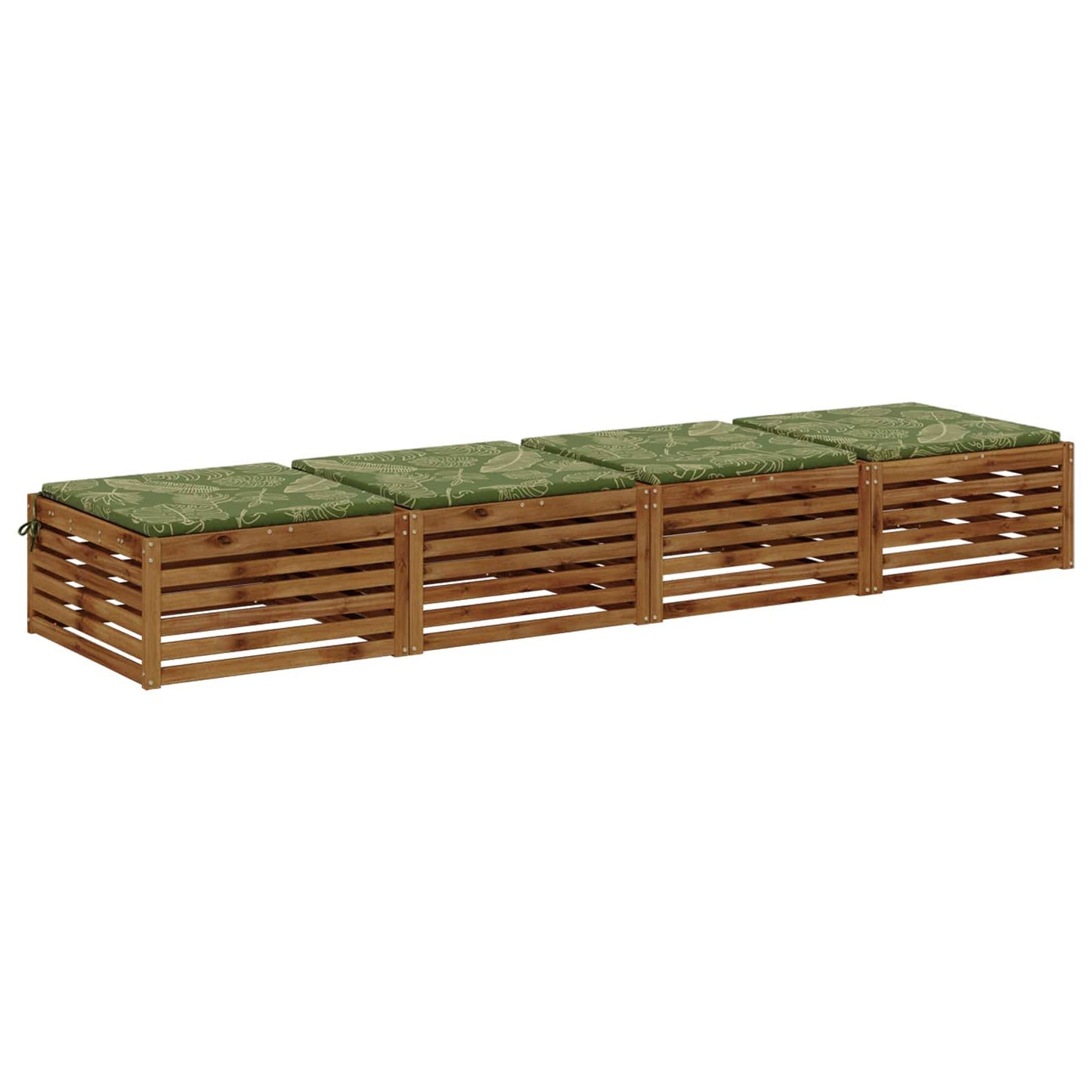 4-Piece Seat Cushions SOEST 4 pcs 100% Polyester Leaf Design