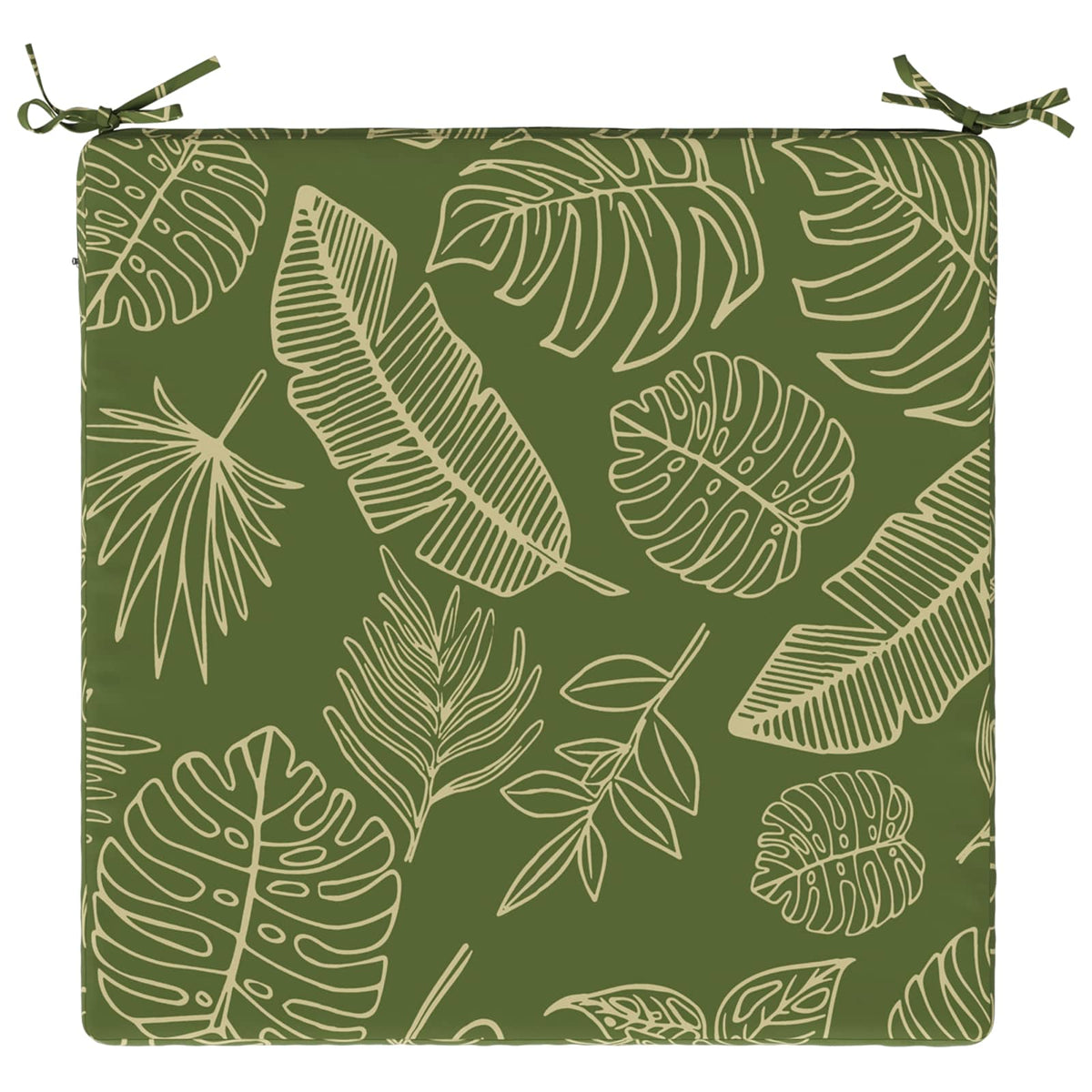 4-Piece Seat Cushions SOEST 4 pcs 100% Polyester Leaf Design