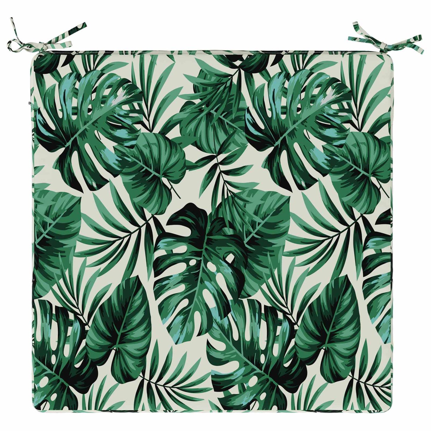 4-Piece Seat Cushions SOEST 4 pcs 100% Polyester Leaf Pattern