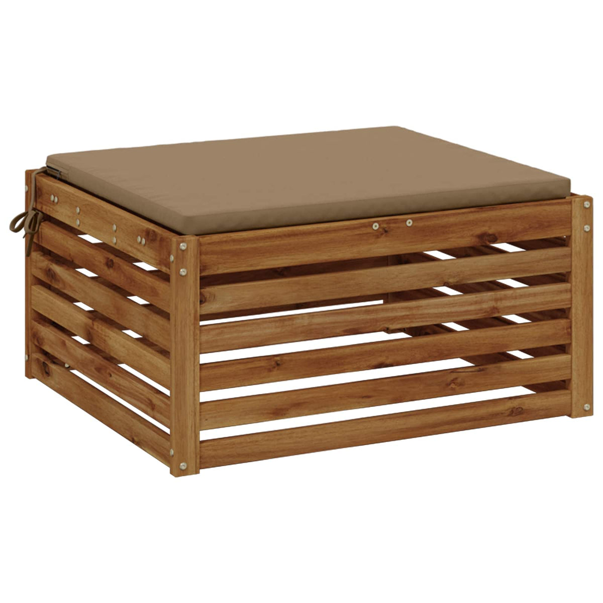 1-Piece Seat Cushion SOEST 100% Polyester Taupe 80 x 80 x 3 cm