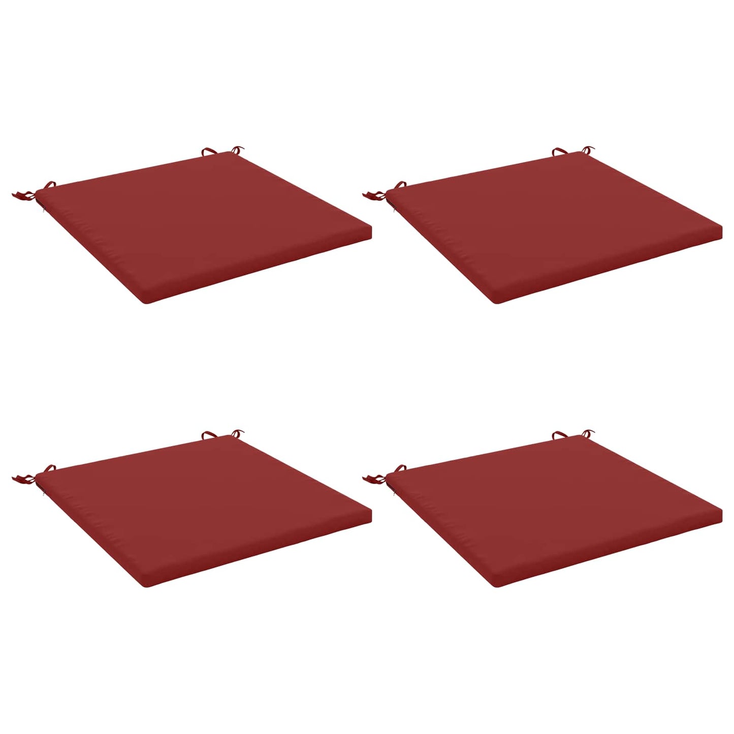 4-Piece Seat Cushions SOEST 4 pcs 100% Polyester Wine Red
