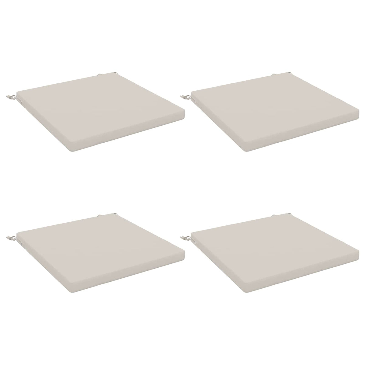 4-Piece Seat Cushions SOEST 4 pcs 100% Polyester White