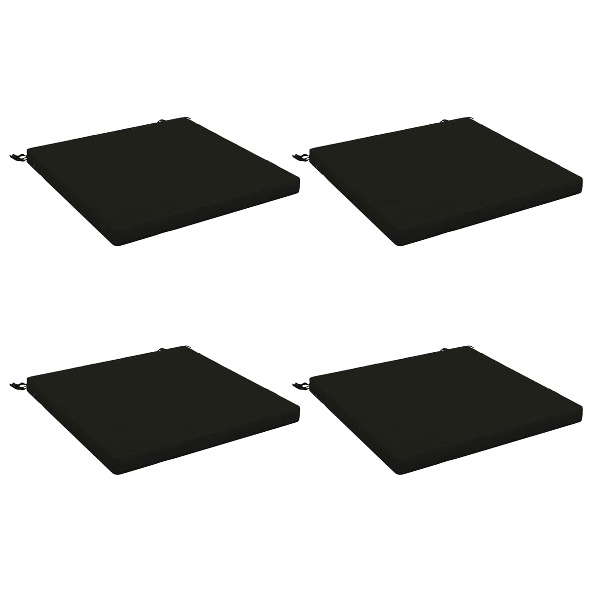 4-Piece Seat Cushions SOEST 4 pcs 100% Polyester Black
