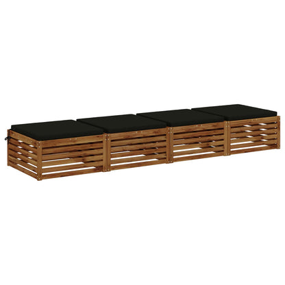 4-Piece Seat Cushions SOEST 4 pcs 100% Polyester Black