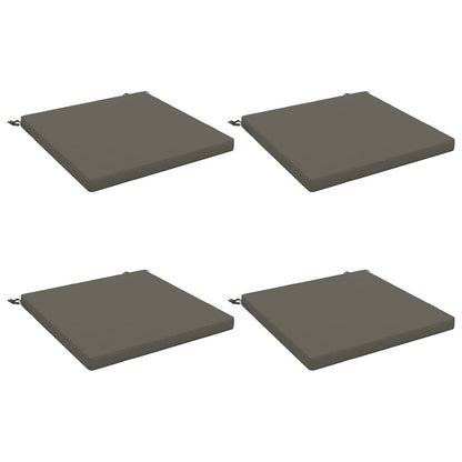 4-Piece Seat Cushions SOEST 4 pcs 100% Polyester Grey