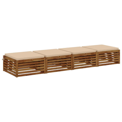 4-Piece Seat Cushions SOEST 4 pcs 100% Polyester Cream