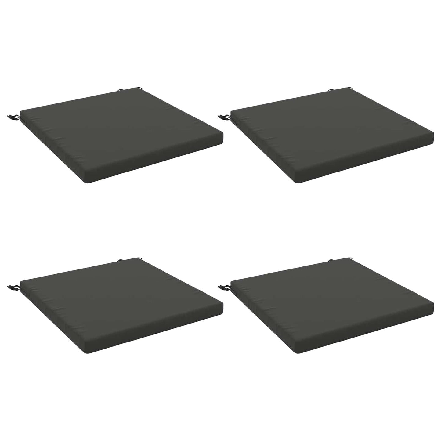 4-Piece Seat Cushions SOEST 4 pcs 100% Polyester Anthracite