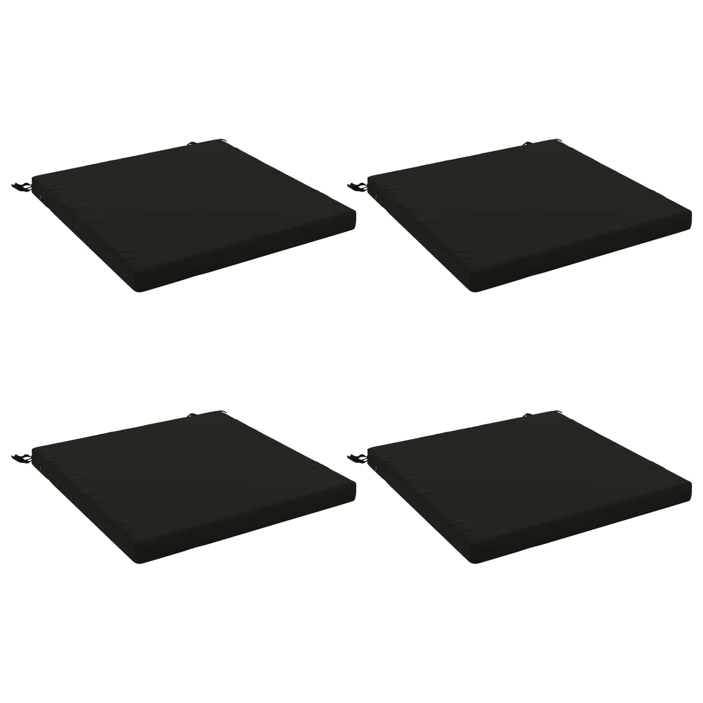 4-Piece Seat Cushions SOEST 4 pcs 100% Polyester Black