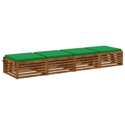 4-Piece Seat Cushions SOEST 4 pcs 100% Polyester Green