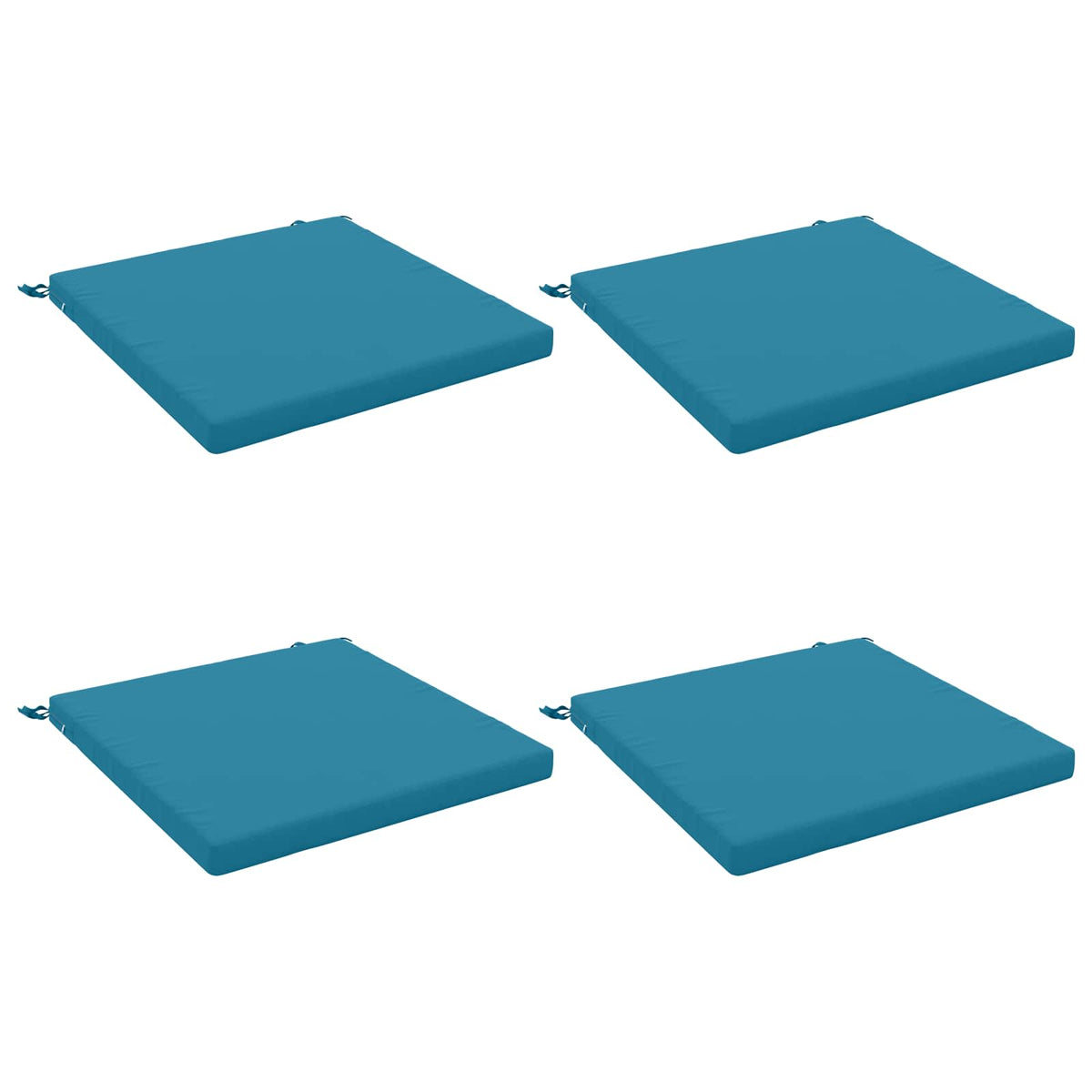 4-Piece Seat Cushions SOEST 4 pcs 100% Polyester Light Blue