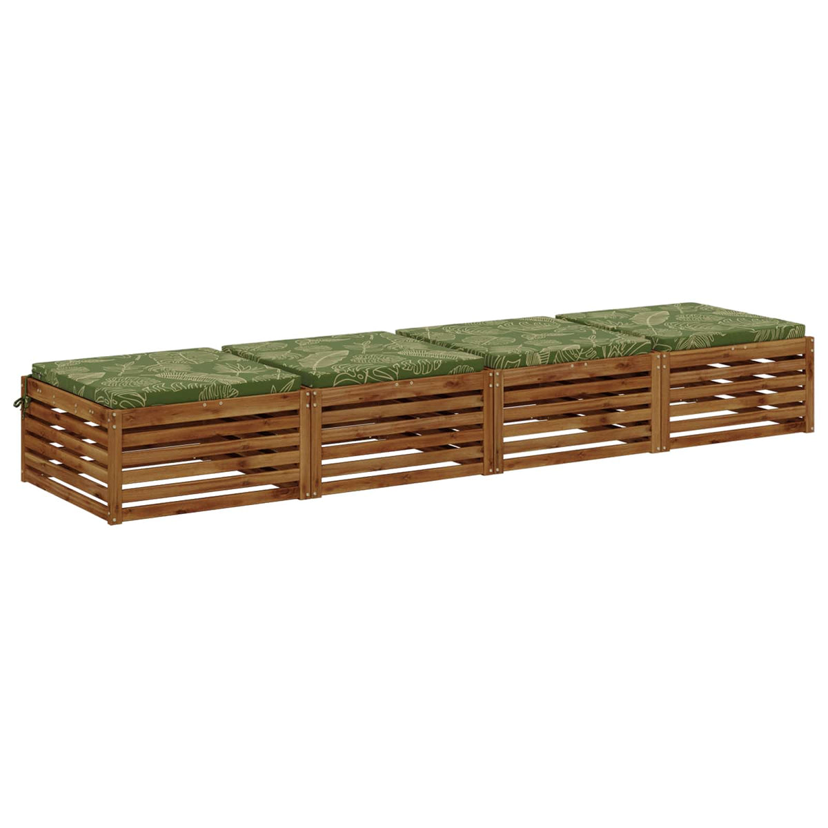4-Piece Seat Cushions SOEST 4 pcs 100% Polyester Leaf Design