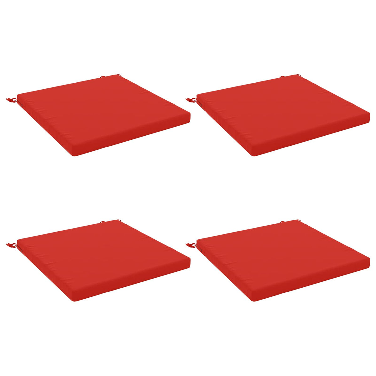 4-Piece Seat Cushions SOEST 4 pcs 100% Polyester Red