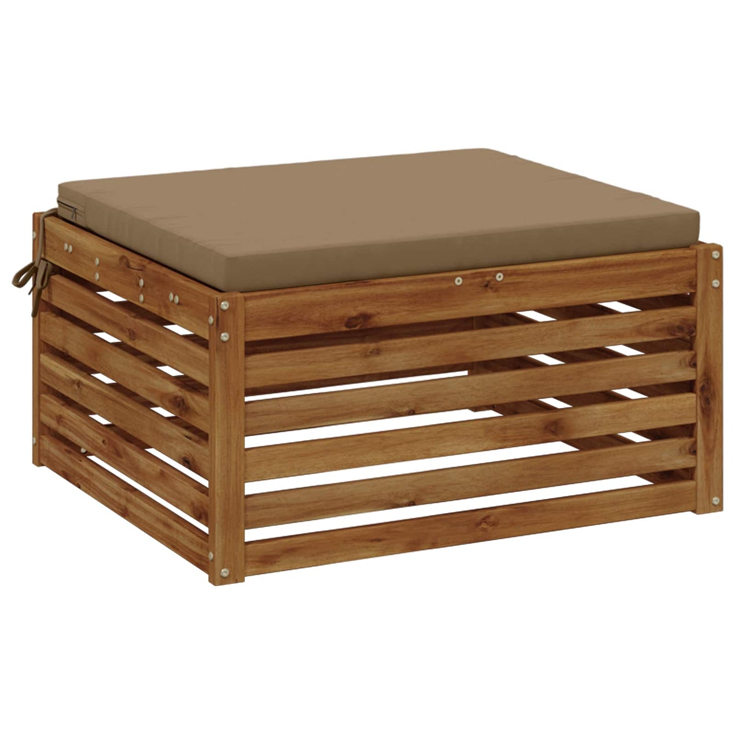 1-Piece Seat Cushion SOEST 100% Polyester Taupe 80 x 80 x 5 cm