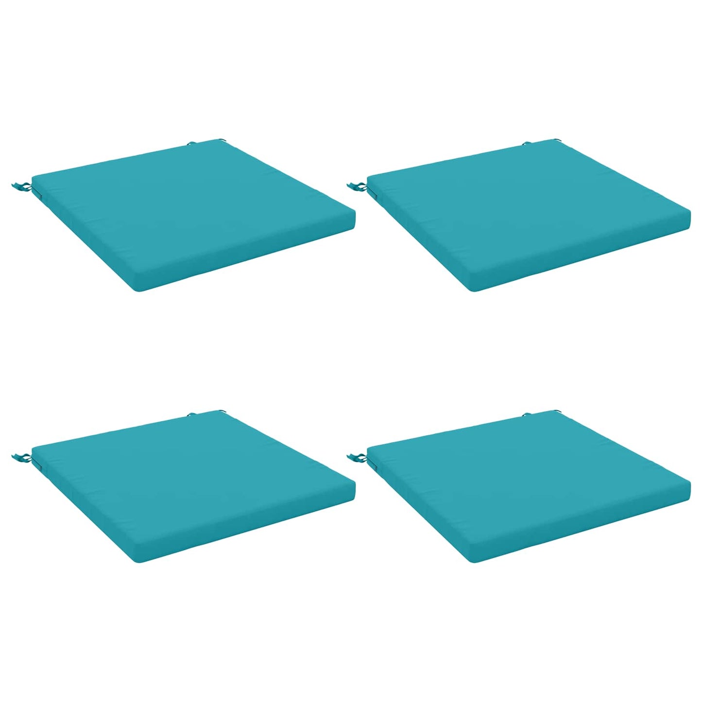 4-Piece Seat Cushions SOEST 4 pcs 100% Polyester Turquoise