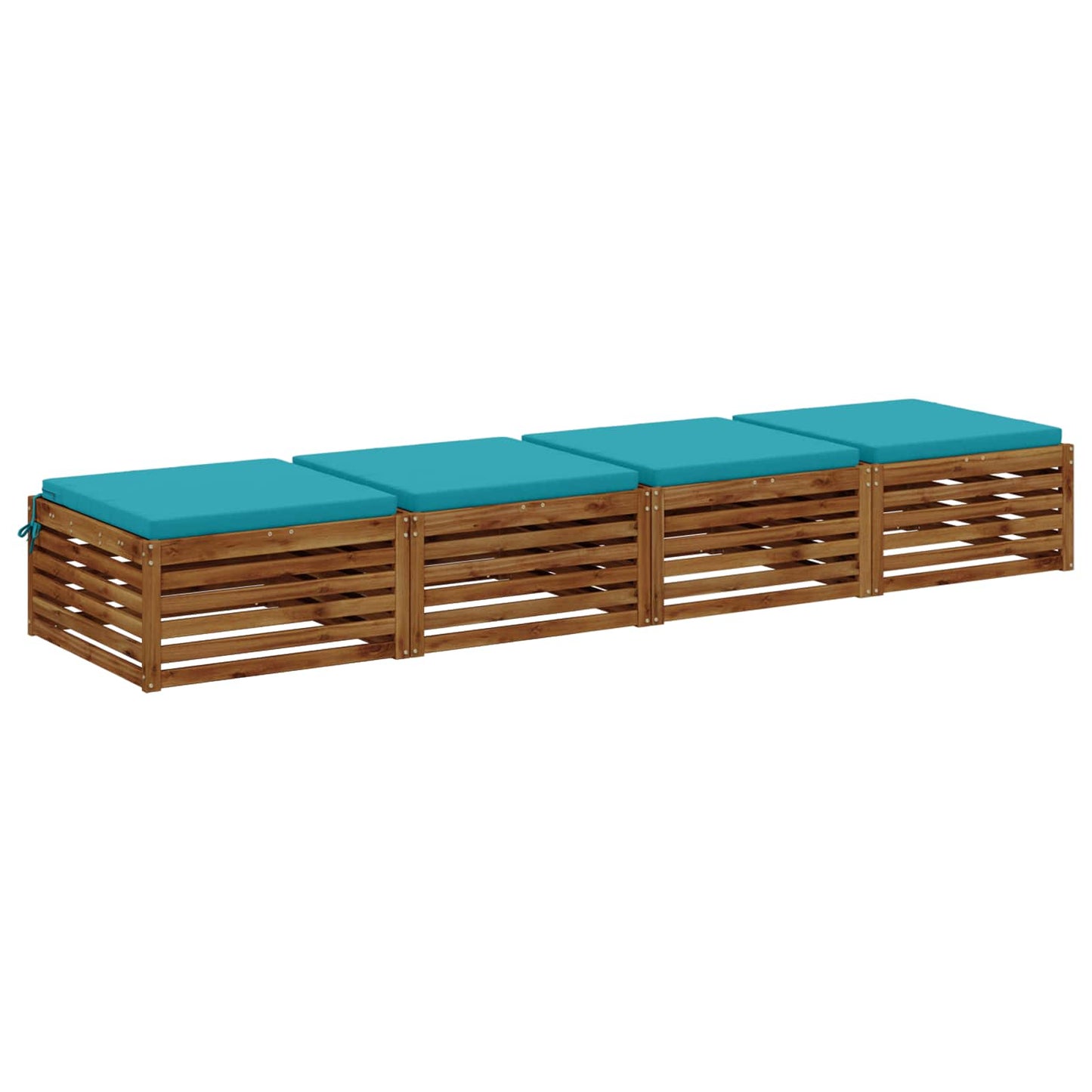 4-Piece Seat Cushions SOEST 4 pcs 100% Polyester Turquoise