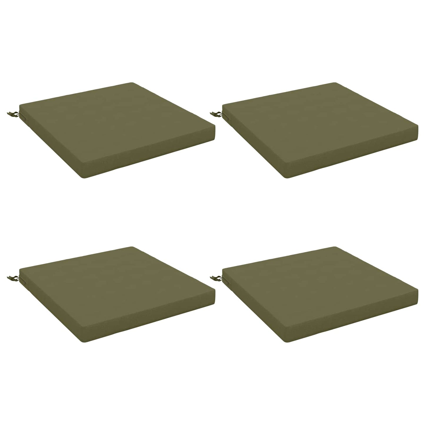 4-Piece Seat Cushions SOEST 4 pcs 100% Polyester Olive Green
