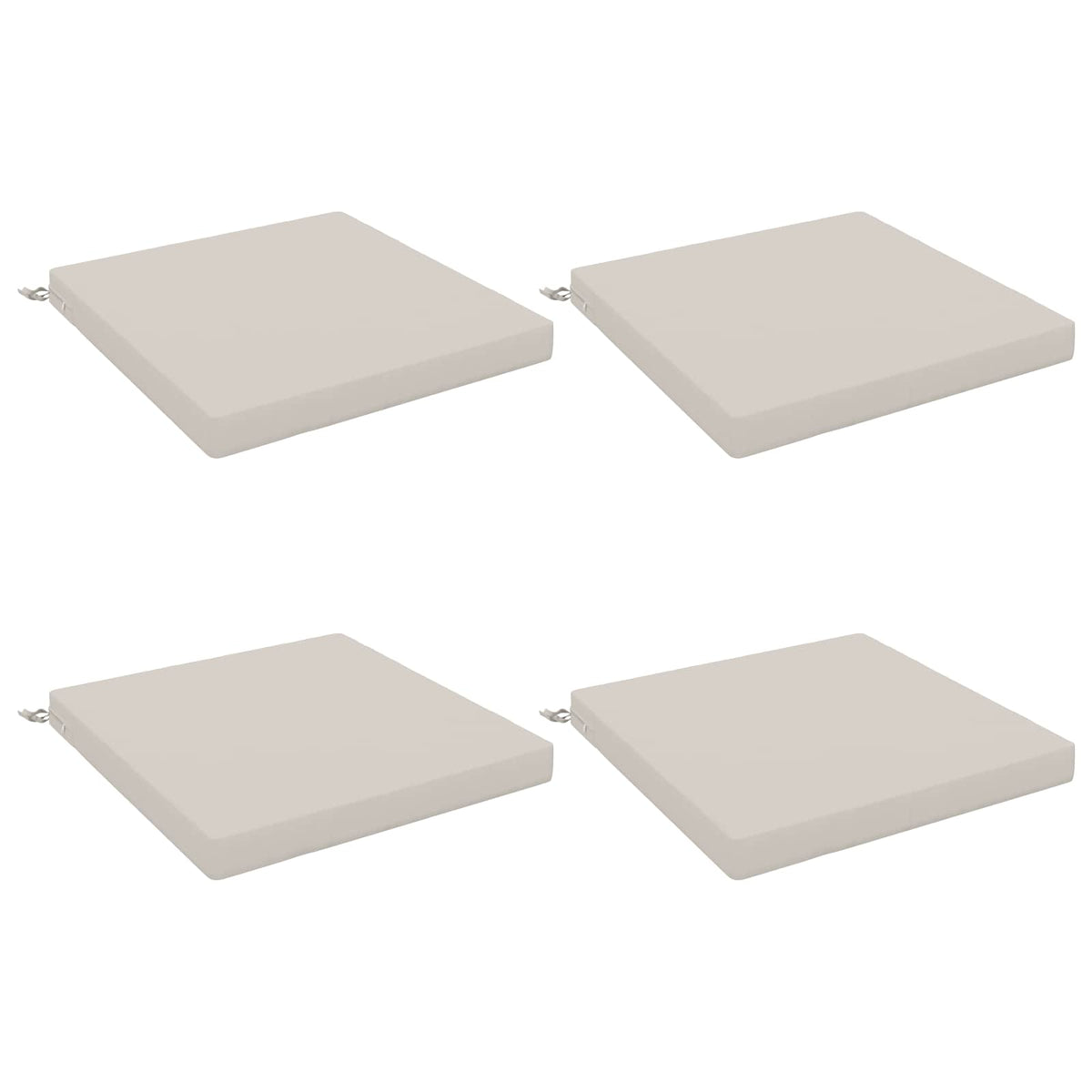 4-Piece Seat Cushions SOEST 4 pcs 100% Polyester White