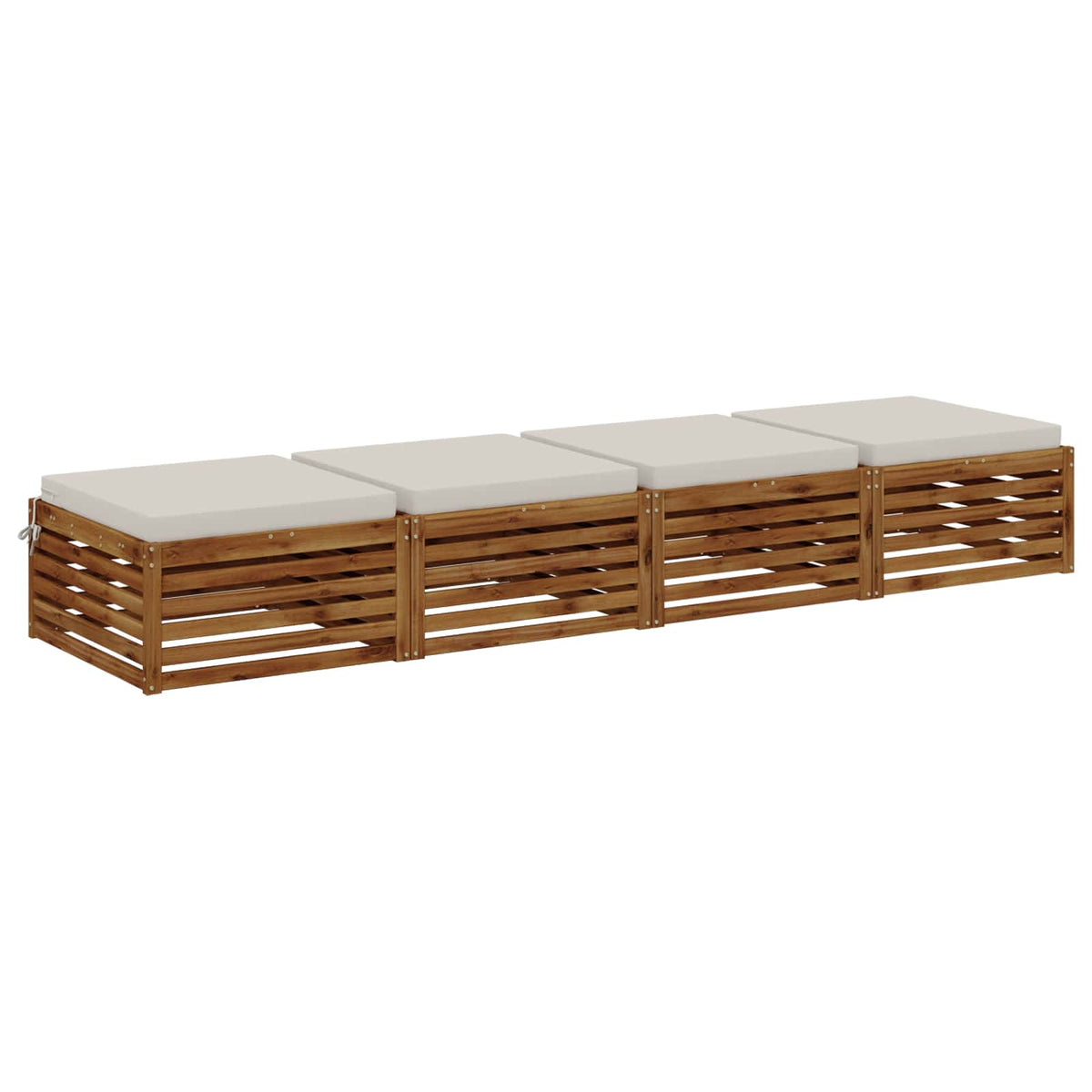 4-Piece Seat Cushions SOEST 4 pcs 100% Polyester White