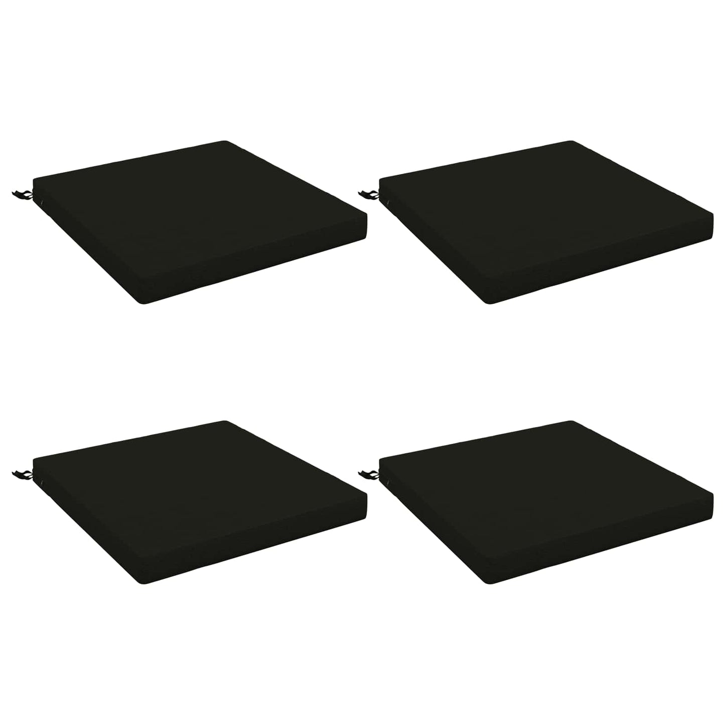 4-Piece Seat Cushions SOEST 4 pcs 100% Polyester Black