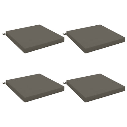 4-Piece Seat Cushions SOEST 4 pcs 100% Polyester Grey