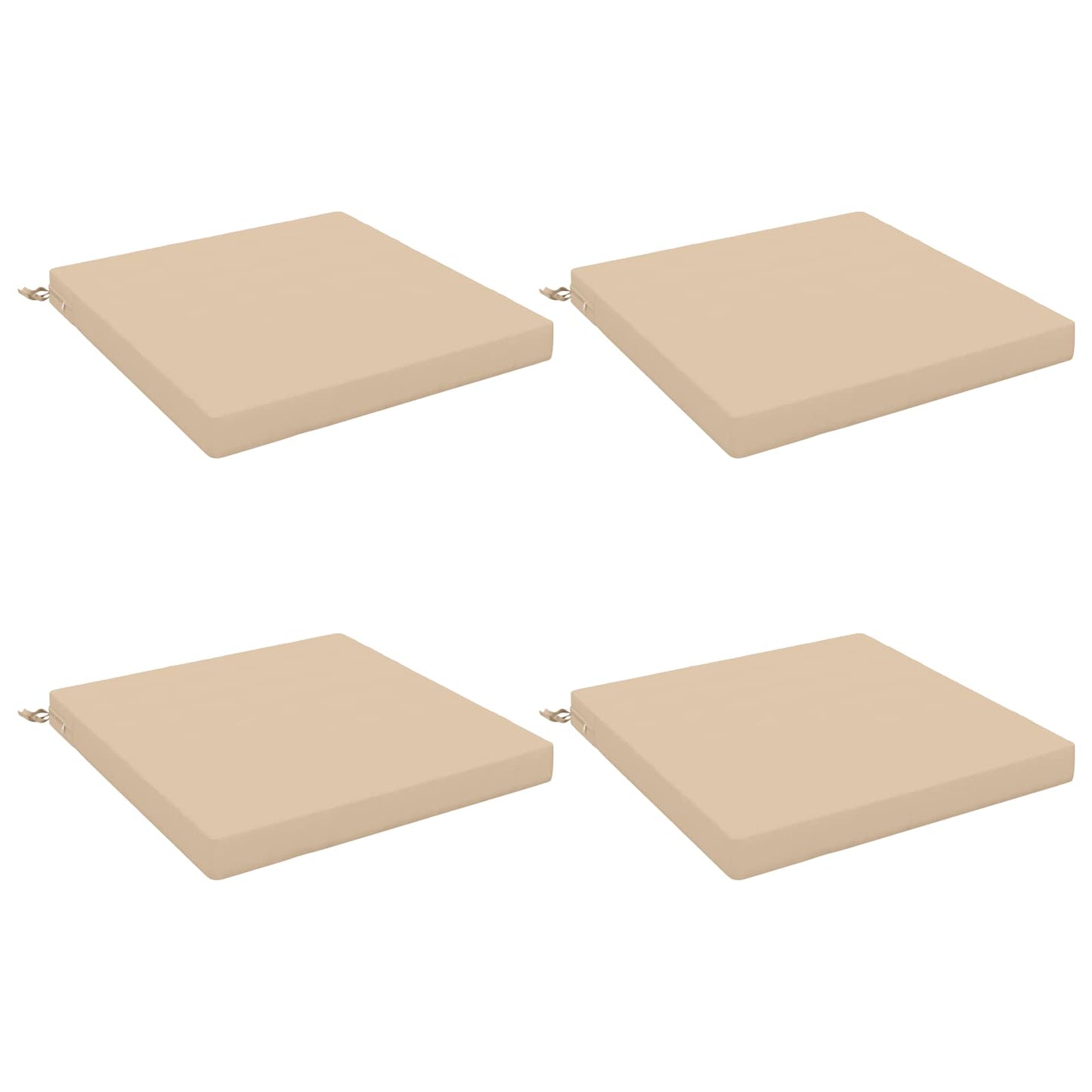 4-Piece Seat Cushions SOEST 4 pcs 100% Polyester Cream