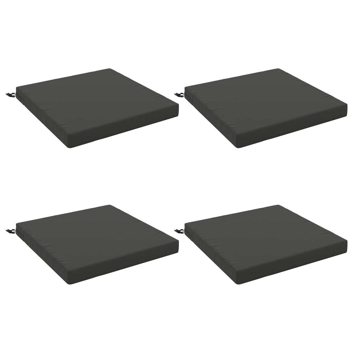 4-Piece Seat Cushions SOEST 4 pcs 100% Polyester Anthracite