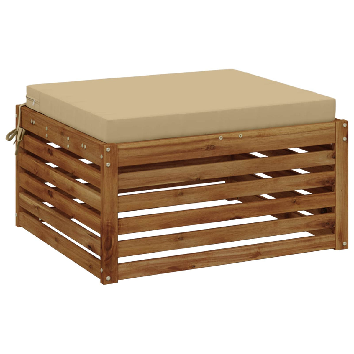 1-Piece Seat Cushion SOEST 100% Polyester Beige 80 x 80 x 7 cm